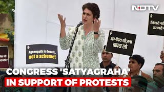 "Protest Peacefully, But Don't Stop": Priyanka Gandhi At 'Agnipath' Sit-In