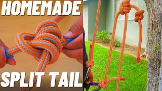 How to Make A Split-Tail From Scratch | Homemade Split-tail Tree Climbing