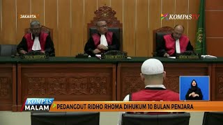 Vonis 10 Bulan Penjara untuk Ridho Rhoma