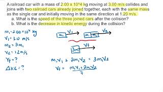 Physics Problem Solver Walk-through p=mv Collisions - Solving Elastic / Inelastic Problems 22