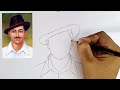 3x3 dots turns into shahid bhagat singh drawing independence day drawing freedom fighter drawing