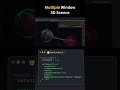 Multiple Window 3D Scene with JavaScript & Three.js | Sync 3D Views #Shorts #threejs #coding #python