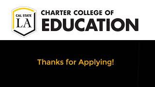 Admissions to a Masters Program Tutorial at Cal State LA