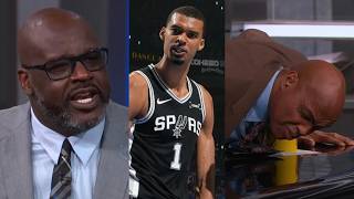 Chuck trolls Shaq seeing Wemby's WCF averages & reacts to Spurs vs OKC Game 4