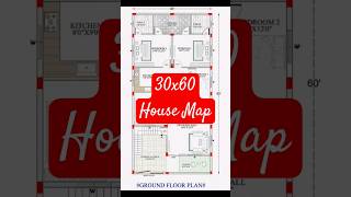 30x60 House Map | 30 by 60 ghar Ka Naksha #ytshorts #trending #housedesign #floorplan