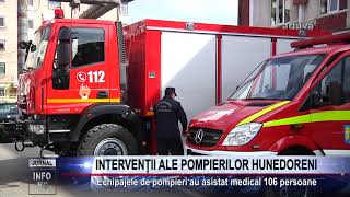 INTERVENȚII ALE POMPIERILOR HUNEDORENI