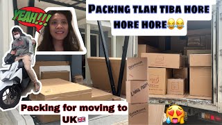 PACKING PINDAHAN KE UK 🇬🇧 | 2 RUMAH \u0026 4 HARI BERTURUT TURUT PACKING BARANG DONG‼️