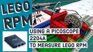 Picoscope 2204A measuring 5000 RPM lego spur gear | dual channel USB oscilloscope beginners guide