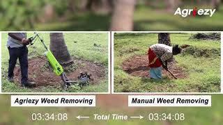 Agriezy vs Manual Weed removing Challenge - Coconut farm Weeding