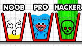 Filling NOOB vs PRO vs HACKER (Happy Glass)