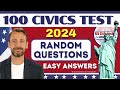 New! USCIS Official 100 Civics Questions and Answers (Random) for US Citizenship Interview 2024