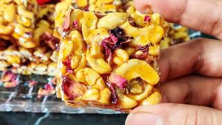 KAJU ROSE CHIKKI/HOW TO MAKE KAJU ROSE CHIKKI/WITH EASY METHOD/KAJU ROSE CHIKKI