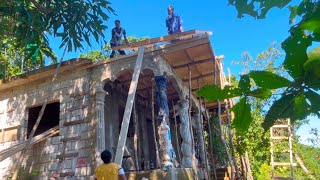 Putting Up Cantilever || Plywood Works Completed 👍 Decking Ready For Steel Work 🇯🇲SUNRISE TV Airbnb