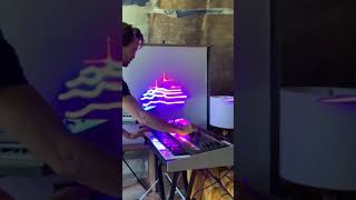 Synth Waves: Audio-Reactive Lasers With LaserCube & Jupiter-X | Live Visuals #shorts