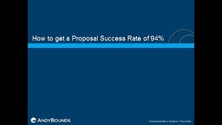 How to get a Proposal Success Rate of 94%