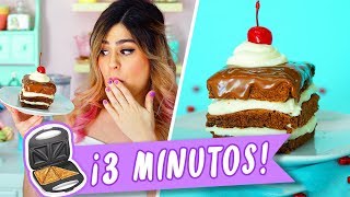 PASTEL EN SANDWICHERA EN 3 MINUTOS | MIS PASTELITOS