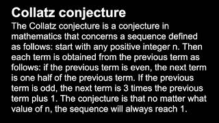 Java | Collatz Conjecture