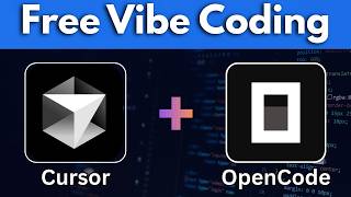 Free Vibe Coding using Cursor & OpenCode – No Paid Tools