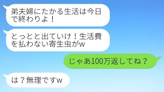 義姉が弟夫婦の100万円の借金を返済したのに感謝しない弟の妻が、実家から義姉を追い出す。「生活費も出さない寄生虫だ」と言い放った結果、激怒した義姉が全額返済を求めた。