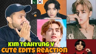 Pakistani Salman Reacts on BTS KIM TAEHYUNG V Cute Edits | KIM TAEHYUNG V | BTS | Salman Reacts |