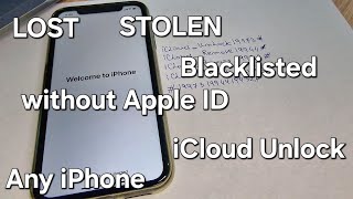 Lost/Stolen/Blacklisted iPhone 4,5,6,7,8,X,11,12,13,14 iCloud Unlock Any iOS without Apple ID✔️