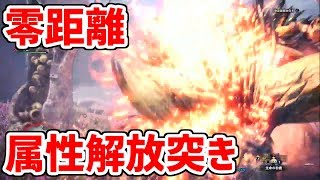 【MHW】スラアクの『零距離属性解放突き』がめっちゃ楽しいｗｗｗ【モンハンワールド実況】