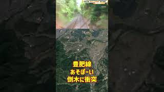 【地図】特急あそぼーい 倒木に衝突 フロントガラス大破【豊肥線】