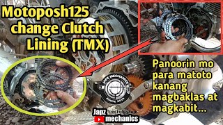 Motoposh 125 | TMX type | Change Clutch Lining ...Basic lang...