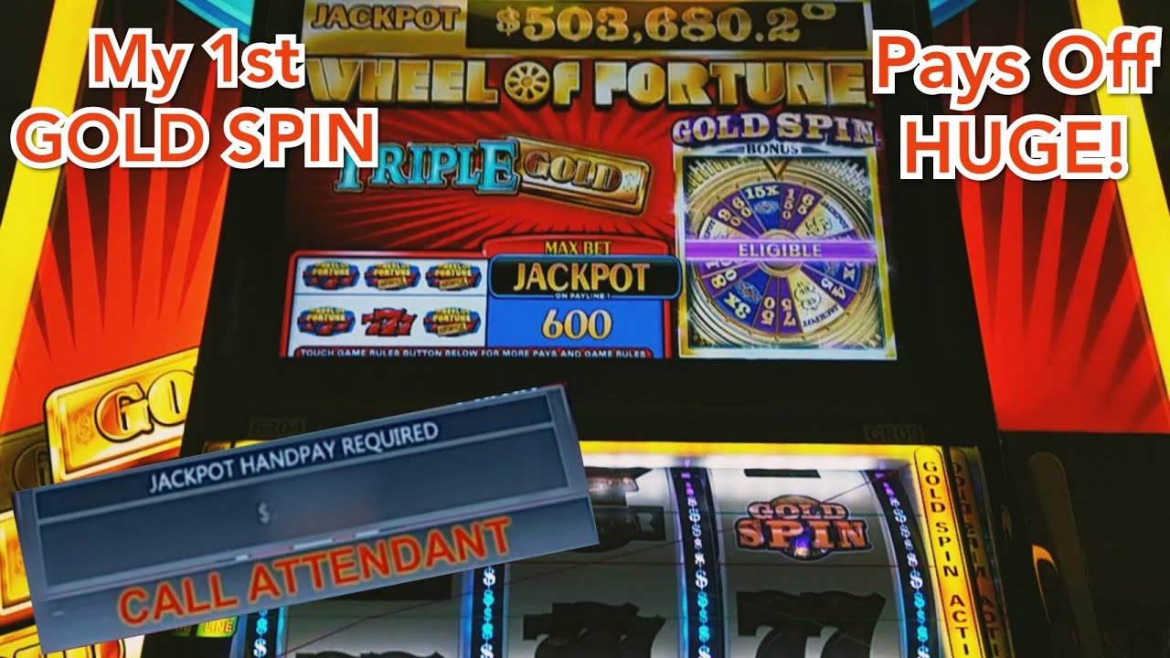My 1st Gold Spin On Wheel Of Fortune Pays Off Huge Handpay Jackpot