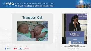 SG-ANZICS 2019: Current therapies in critical Pertussis