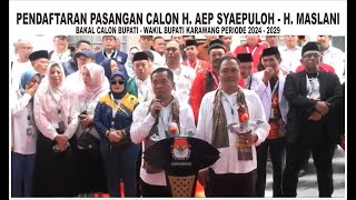 Proses Pendaftaran Haji Aep Syaepuloh dan Haji Maslani di KPU Karawang !