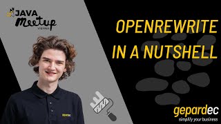 Secure Java Code Upgrade mit OpenRewrite - Simon Gartner @ JAVA Vienna Meetup