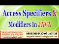 Java Tutorials | Access Specifiers & Modifiers In JAVA by DURGA Sir