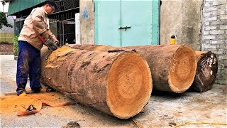 Woodworking Extremely Dangerous||Giant Woodturning|Skills & Techniques Working With Giant Wood Lathe