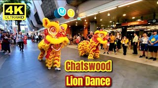 Sydney Chinese New Year 2024  🐉🐲 Lion Dance Parade 🦁 in Chatswood, Year of Dragon  悉尼車士活農曆新年蔡李佛醒獅滙演