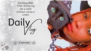 How to Bathe Your Cat, Giving My Cat a Bath...Chaos Ensues! 🐈‍⬛🛁