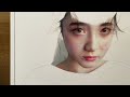 Drawing An Asian Girl ∥ Hyper Realistic Colored Pencil Drawing