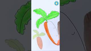 Carrot drawing | How to draw carrot | Easy carrot drawing | #carrot #drawing #easydrawing