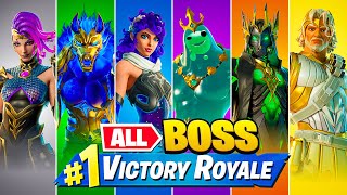 Winning With *EVERY* GOD BOSS in Fortnite!