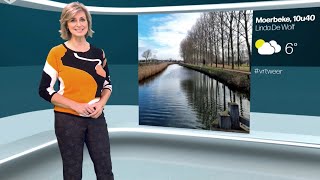 Weervrouw Sabine Hagedoren met het Vlaamse weerbericht van dinsdag 31 januari 2023 op één