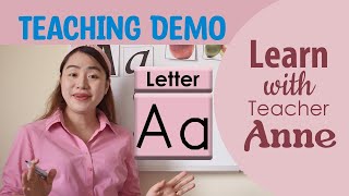 TEACHING DEMO LETTER Aa. WRITING Aa FORMATION. LETTER Aa STORY.