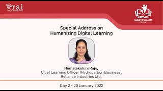 Special Address on Humanizing Digital Learning