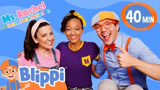 🎶 Blippi, Meekah, and Ms. Rachel's Musical Day 🎶 | Blippi Music Compilation | Preschool Learning