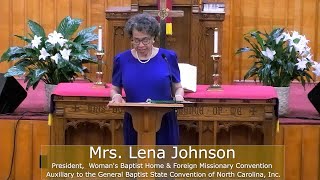 Special Announcement from Mrs. Lena Johnson, President WBHFMC