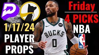 PRIZEPICKS NBA FRIDAY 1/17 BEST PLAYER PROPS TODAY!!