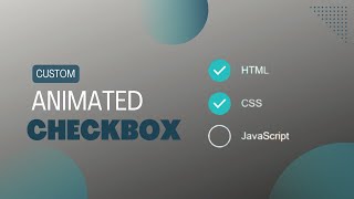 Custom Animated Checkbox with CSS and SVG | Custom Checkbox CSS | No Javascript