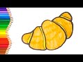 🥐 How to Draw and Colour a Croissant | Easy Croissant Drawing for Kids 🧒 👦