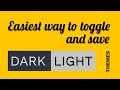 Easiest Way to Toggle and Save Both Dark and Light Themes using localStorage |  HTML, CSS, and JS