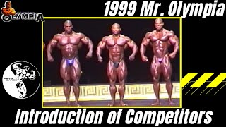 1999 Mr. Olympia Prejudging: Introduction of Competitors