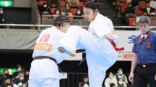 【新極真会】第53回全日本大会　女子1回戦　網川vs富田　SHINKYOKUSHINKAI KARATE